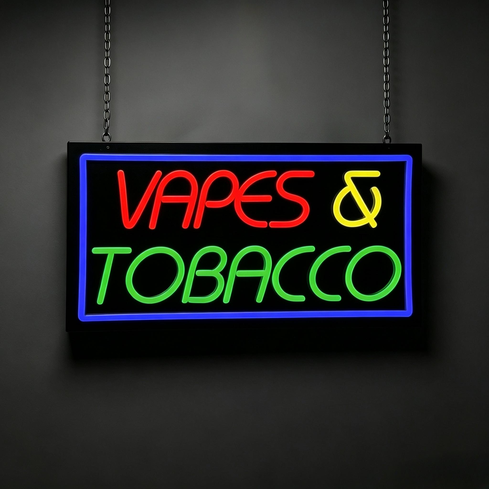 Tobacco and Vape Neon Sign USB - Vaping Store recension och pris